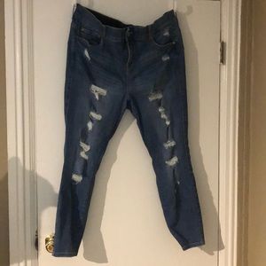 Torrid distressed skinny jeans